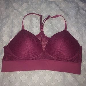 PINK Victoria’s Secret dark pink lace bra